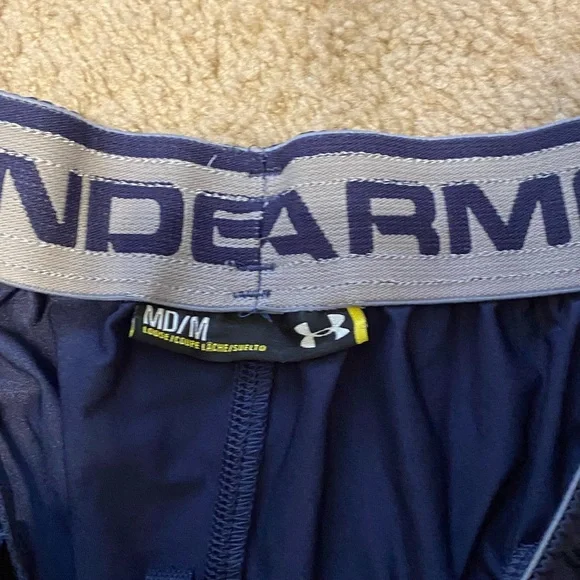 2 Pairs of Under Armour Men's, Dark Blue and Black, Athletic Shorts - Picture 3 of 6
